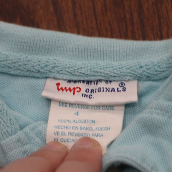 LIKE NEW LT BLUE TEE SHIRT SZ 4 (KIDS) 100% COTTON - Picture 5 of 6